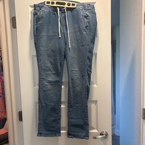 Torrid Blue Straight Leg Drawstring Jeans